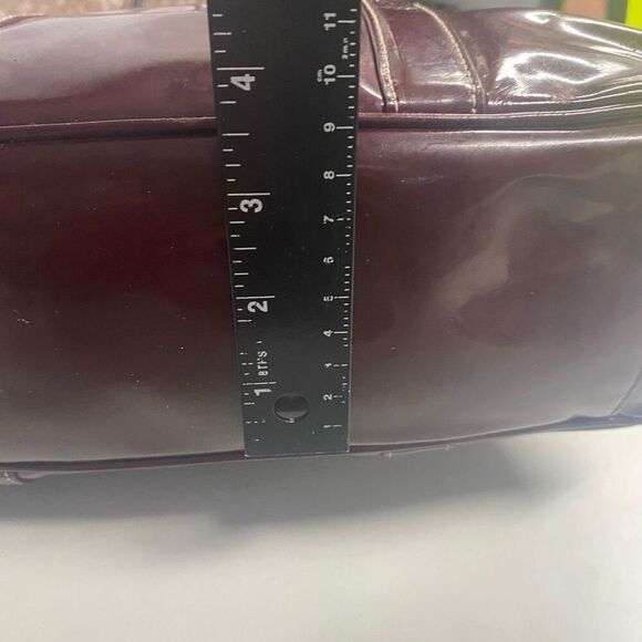 COACH F12838 Burgundy Patent Leather Tote Shoulder Bag SEE DESCRIPTION Vintage - Picture 4 of 14